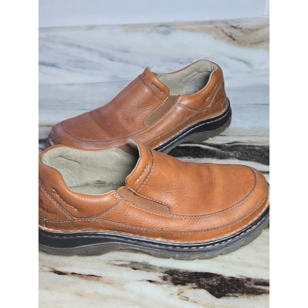 Dr. Martens  Tan Leather Slip‎ On Loafers Mens 10 Brown